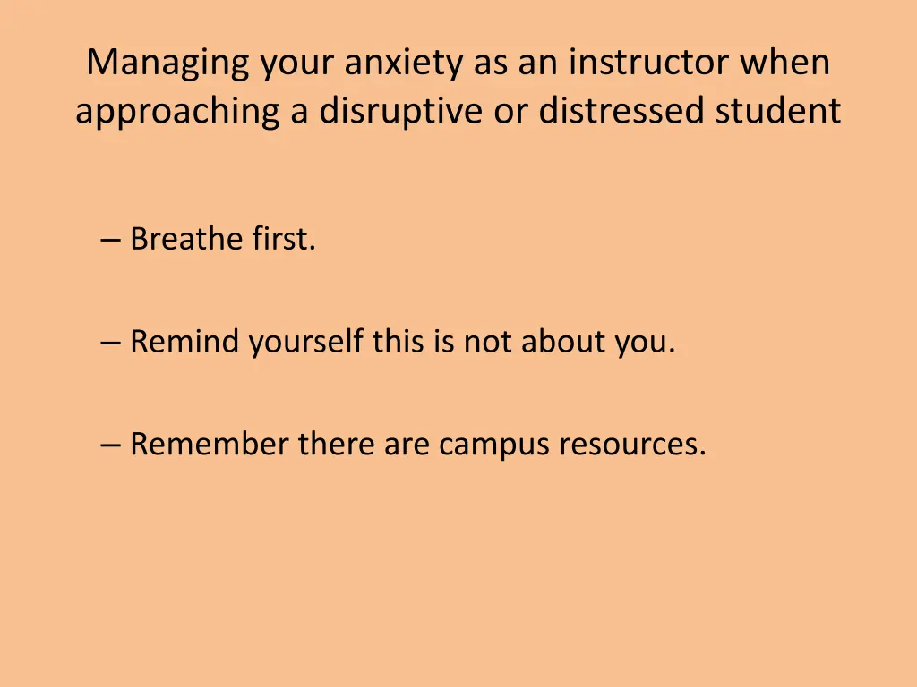 managing your anxiety as an instructor when