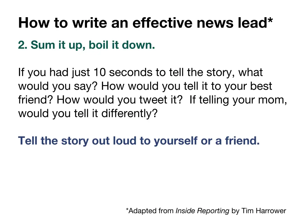 how to write an effective news lead 1