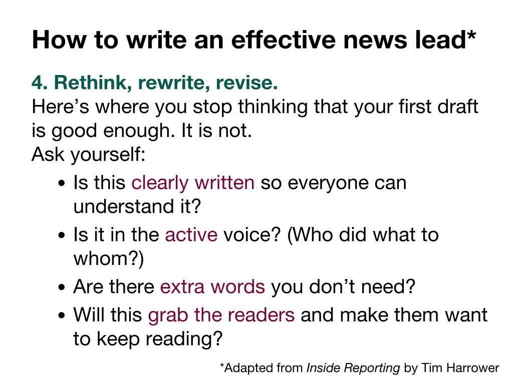 how to write an effective news lead 3