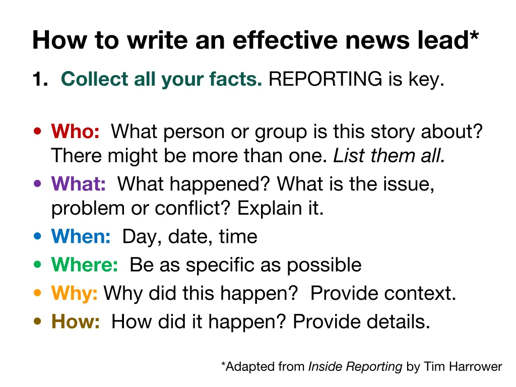 how to write an effective news lead