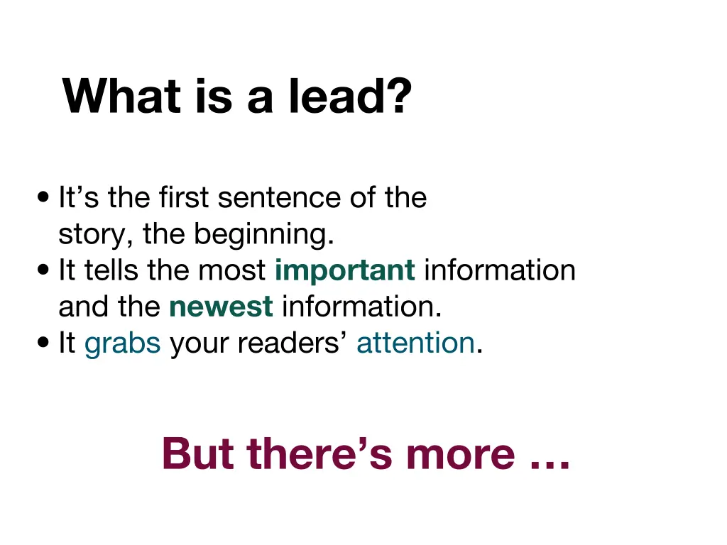 what is a lead