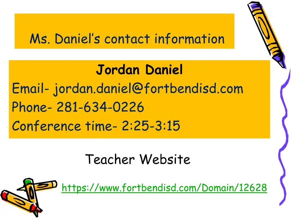 ms daniel s contact information