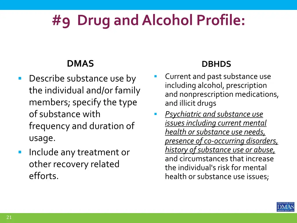 9 drug and alcohol profile