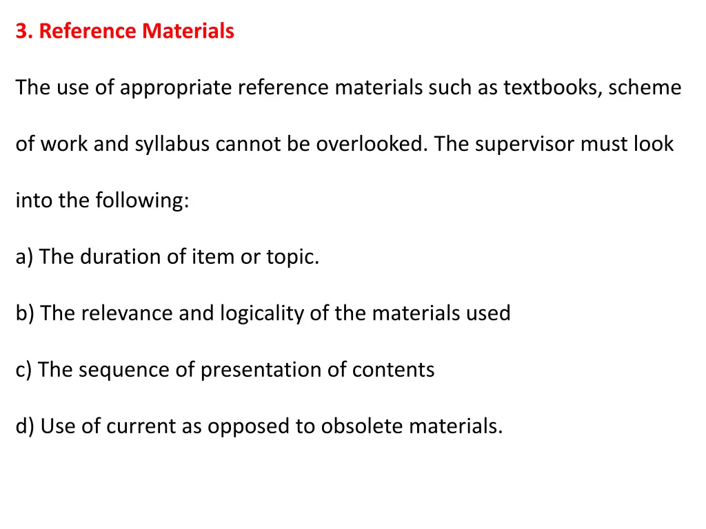 3 reference materials