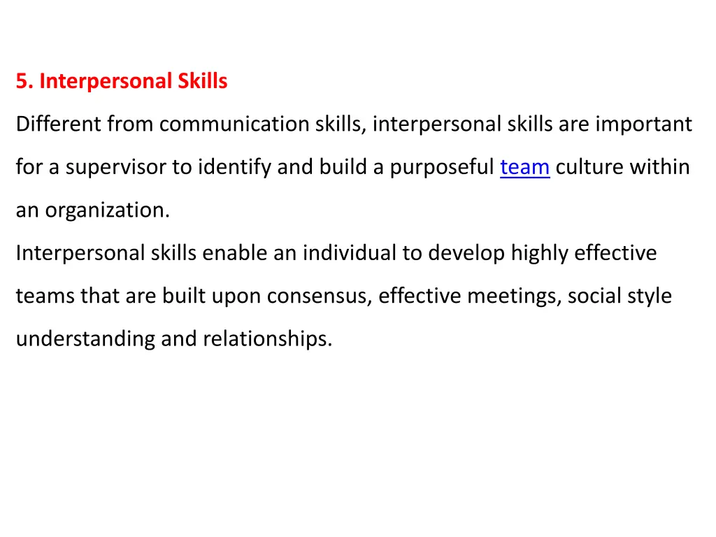 5 interpersonal skills