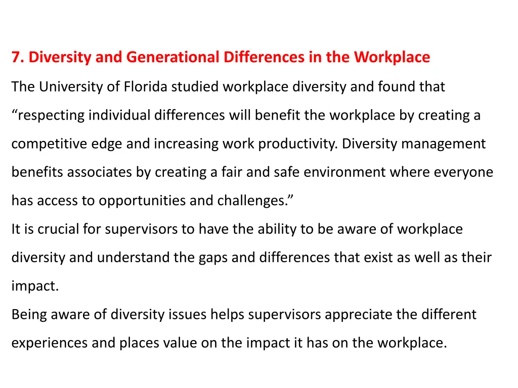 7 diversity and generational differences