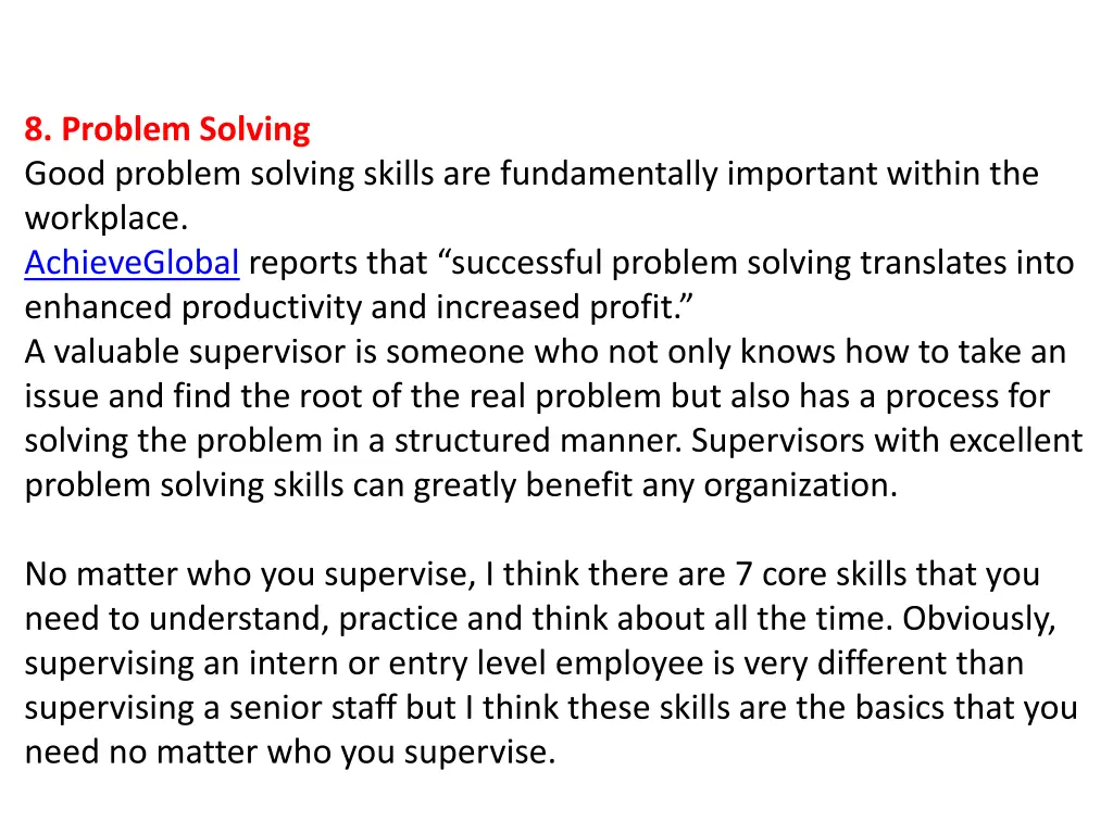 8 problem solving good problem solving skills