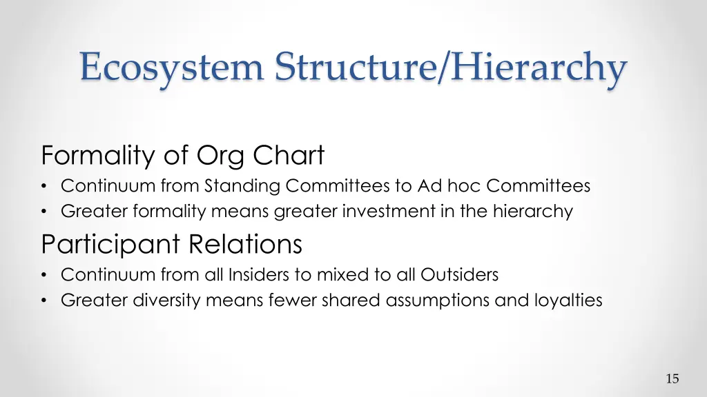 ecosystem structure hierarchy