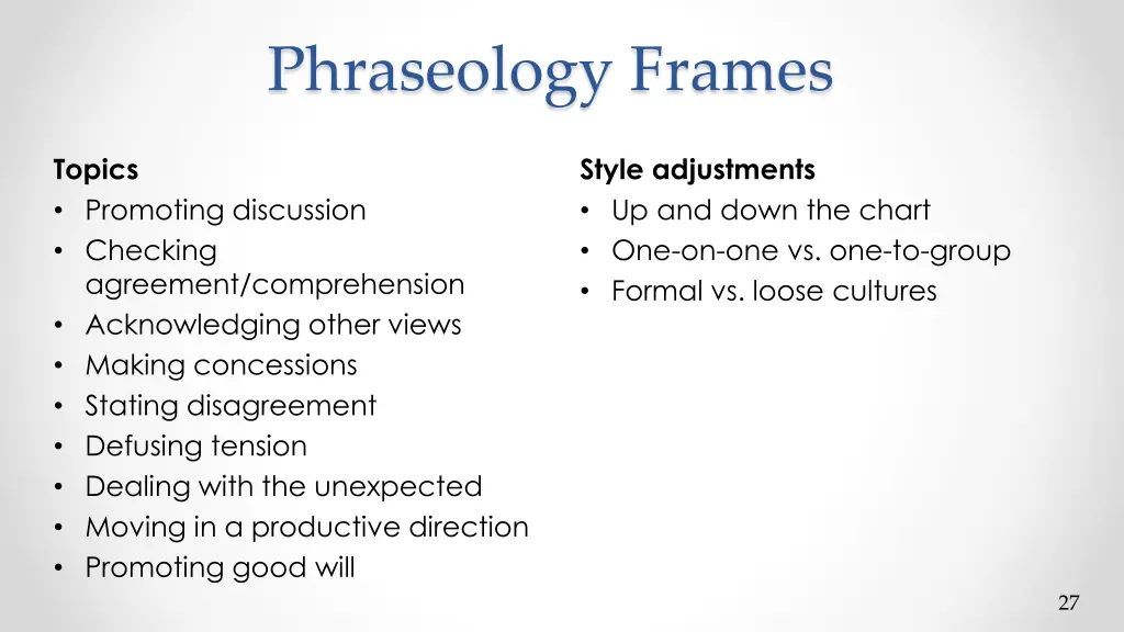 phraseology frames 1