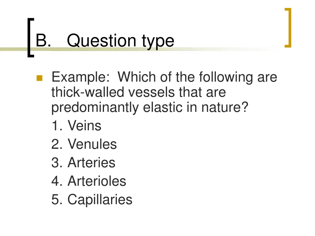 b question type