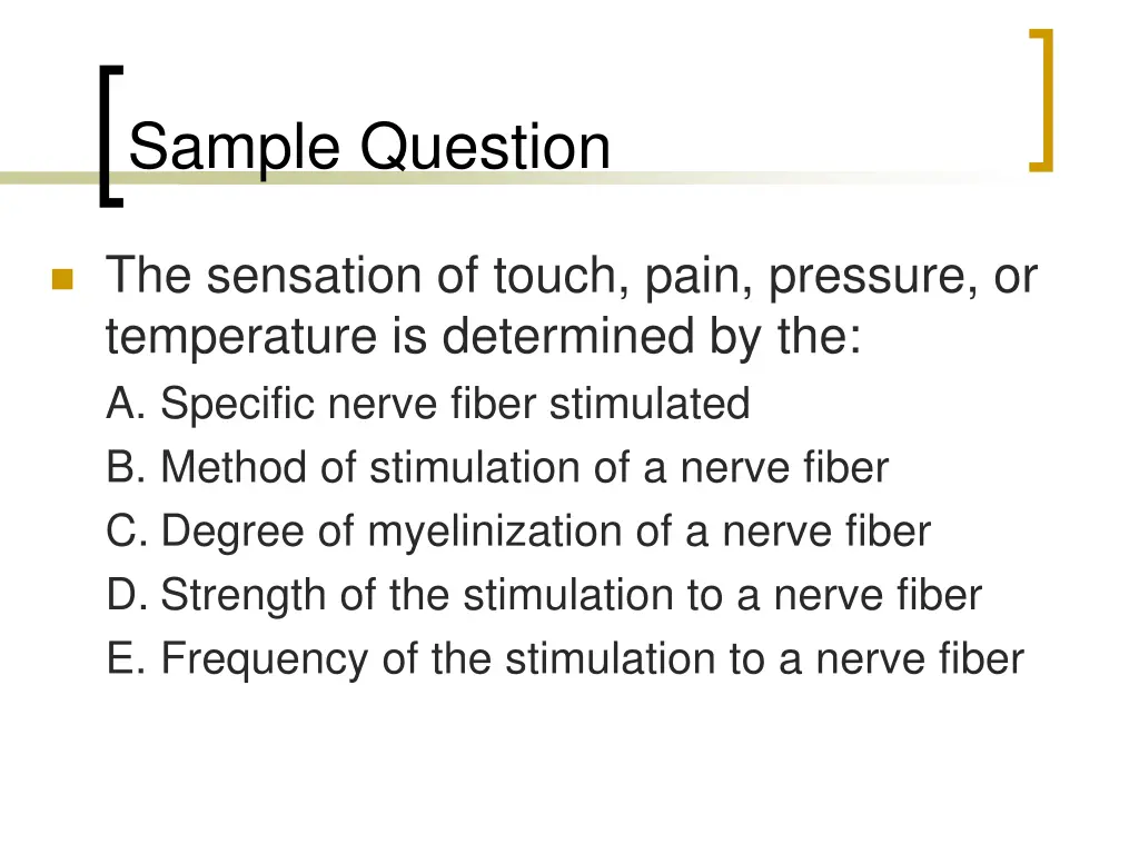 sample question