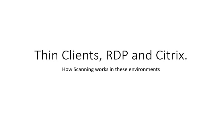 thin clients rdp and citrix