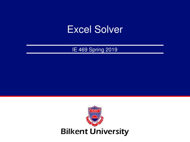 excel solver