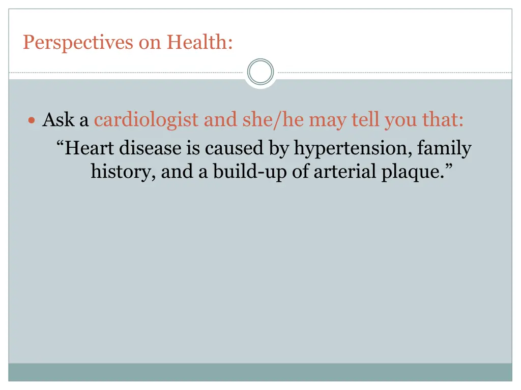 perspectives on health 1