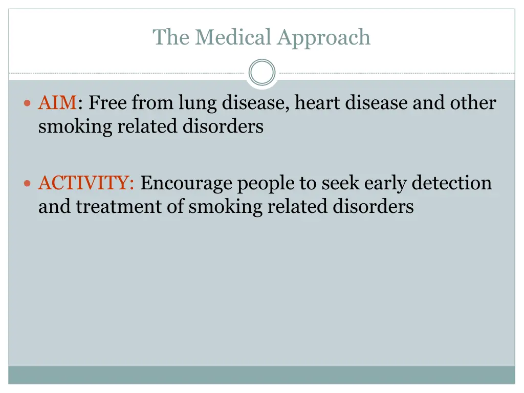 the medical approach 1