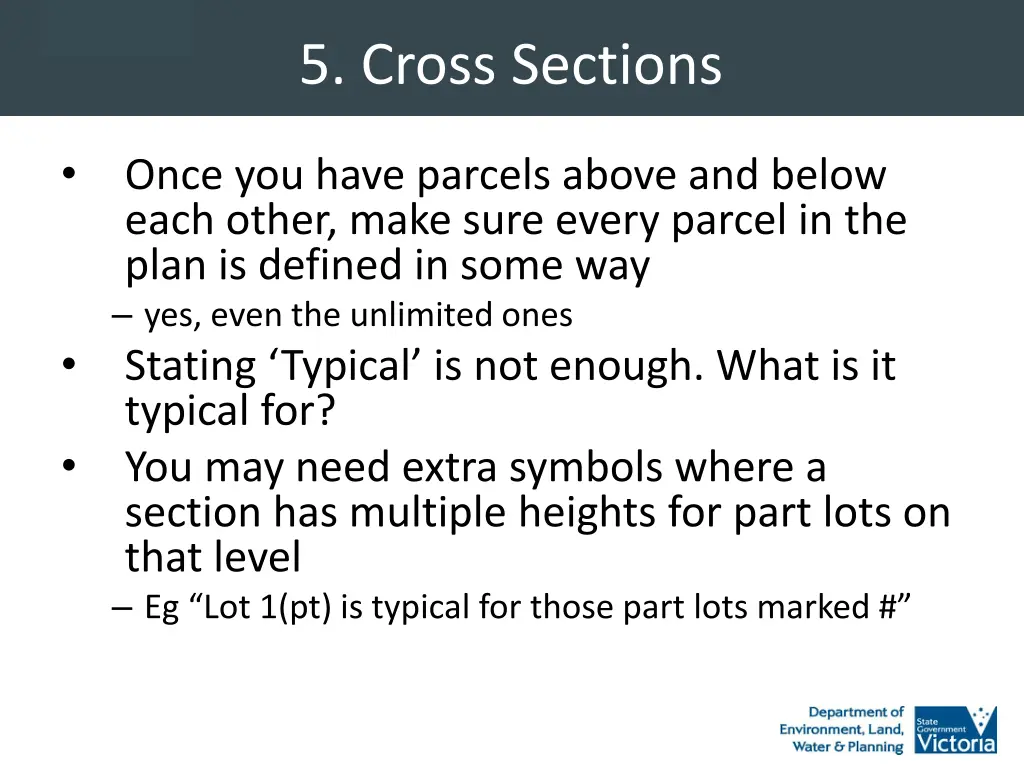 5 cross sections