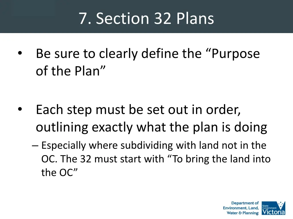 7 section 32 plans