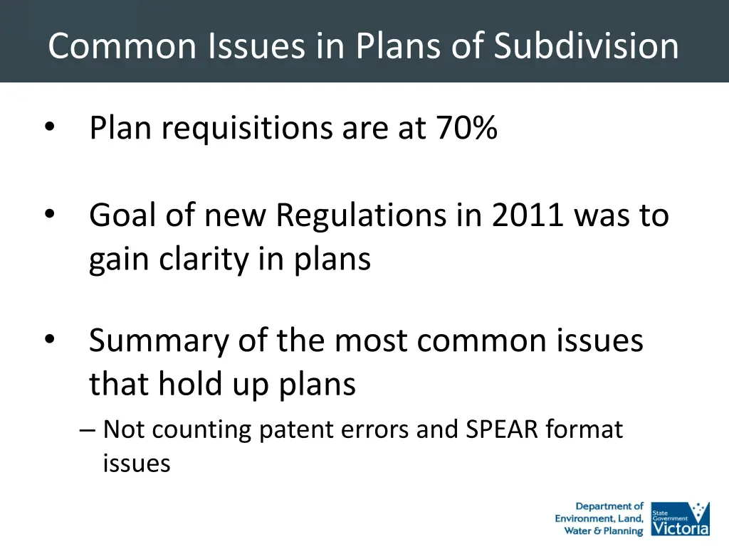 common issues in plans of subdivision 1