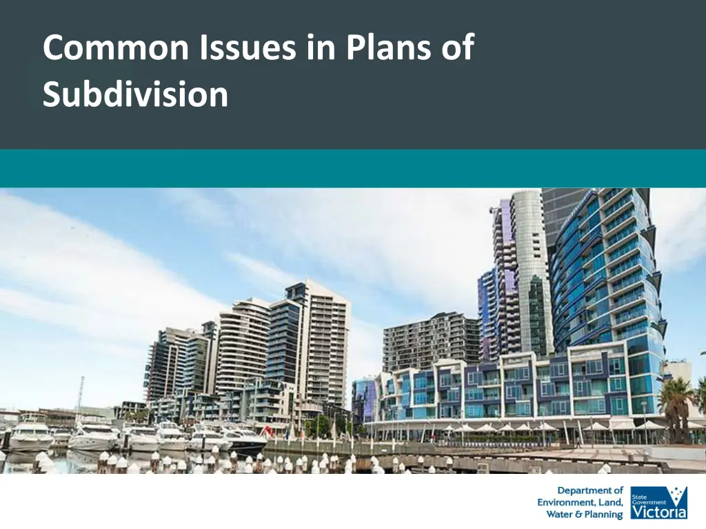 common issues in plans of subdivision