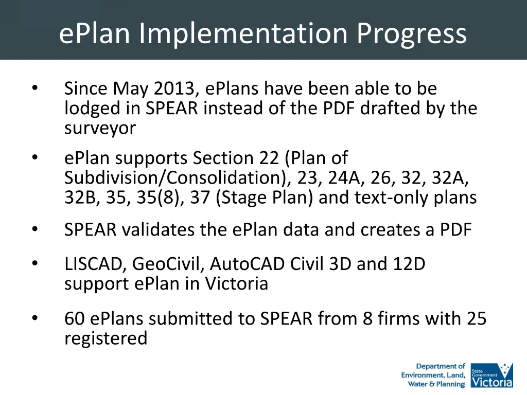 eplan implementation progress