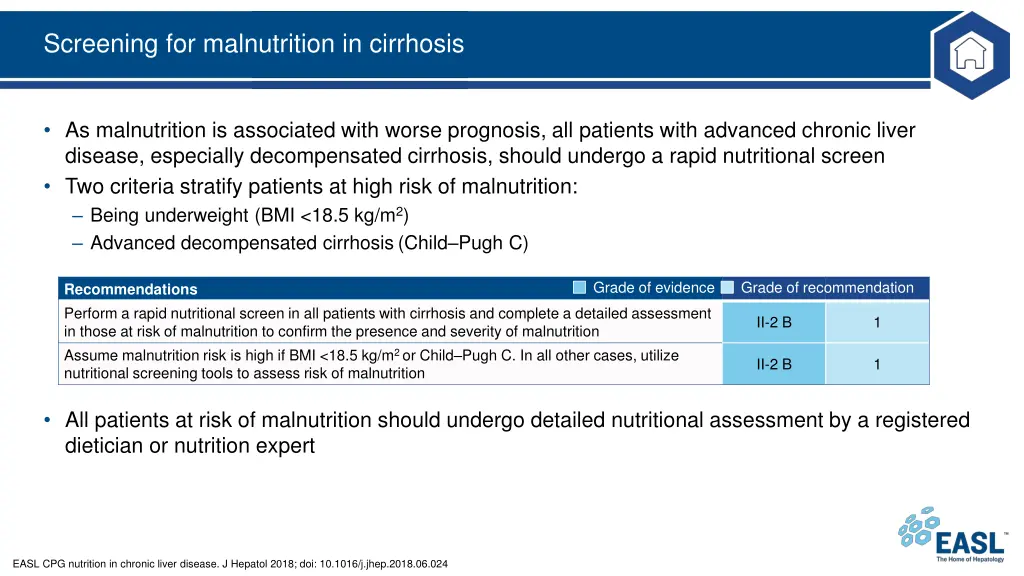 screening for malnutrition in cirrhosis