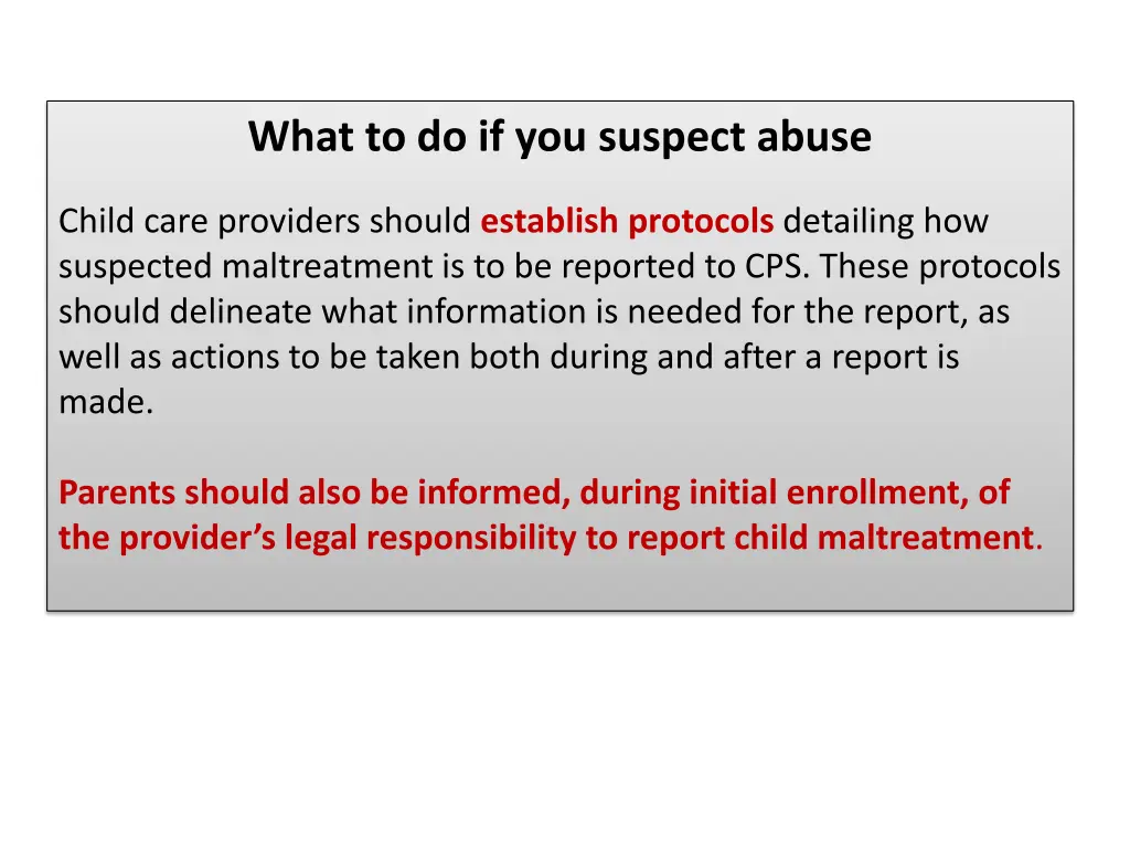 what to do if you suspect abuse 1