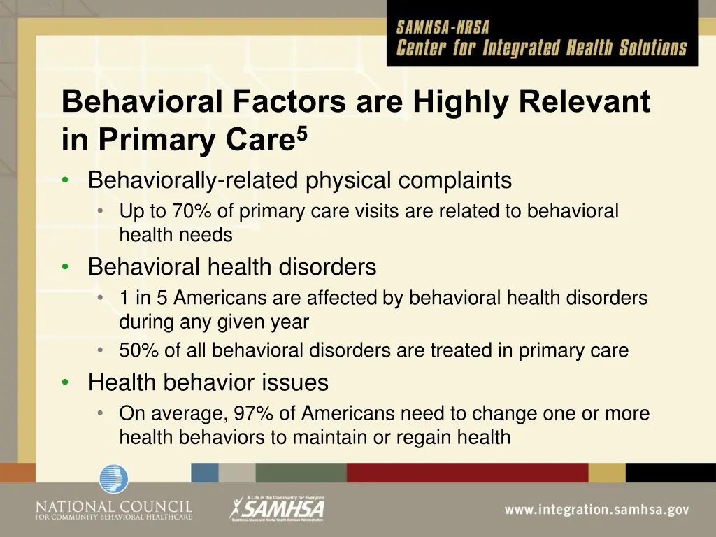 behavioral factors are highly relevant in primary