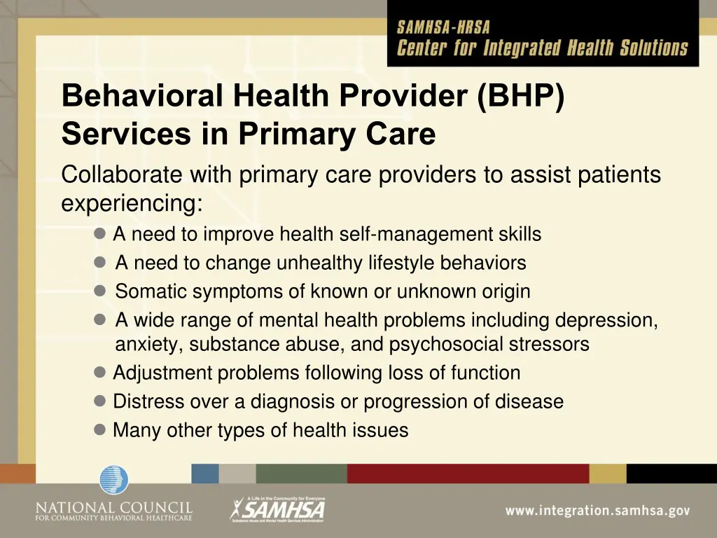 behavioral health provider bhp services