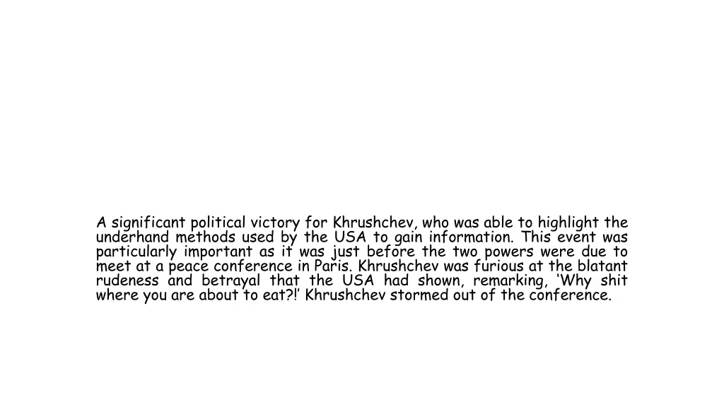 a significant political victory for khrushchev