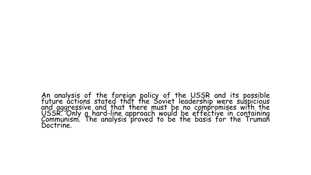 an analysis of the foreign policy of the ussr