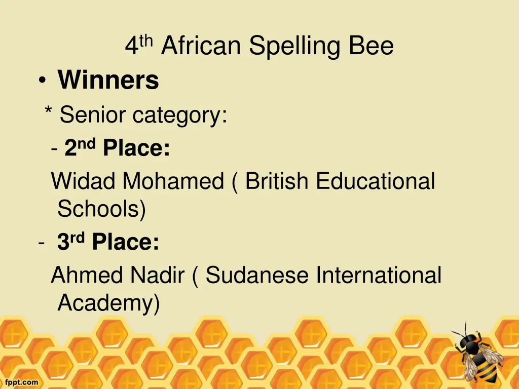 4 th african spelling bee