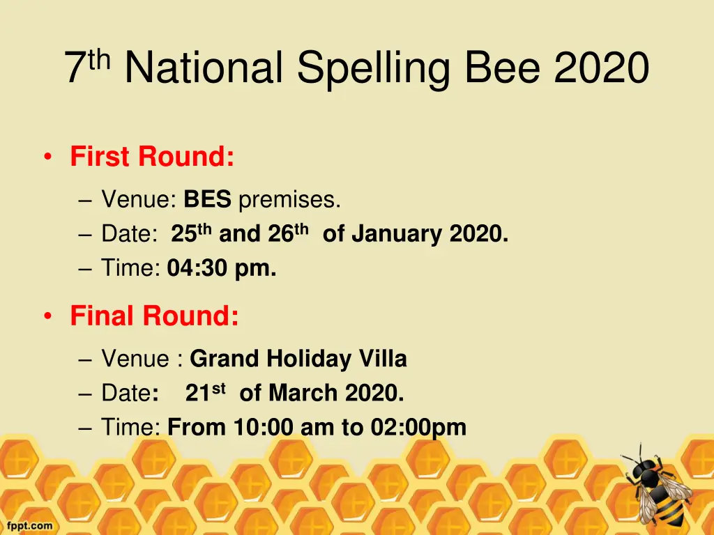 7 th national spelling bee 2020