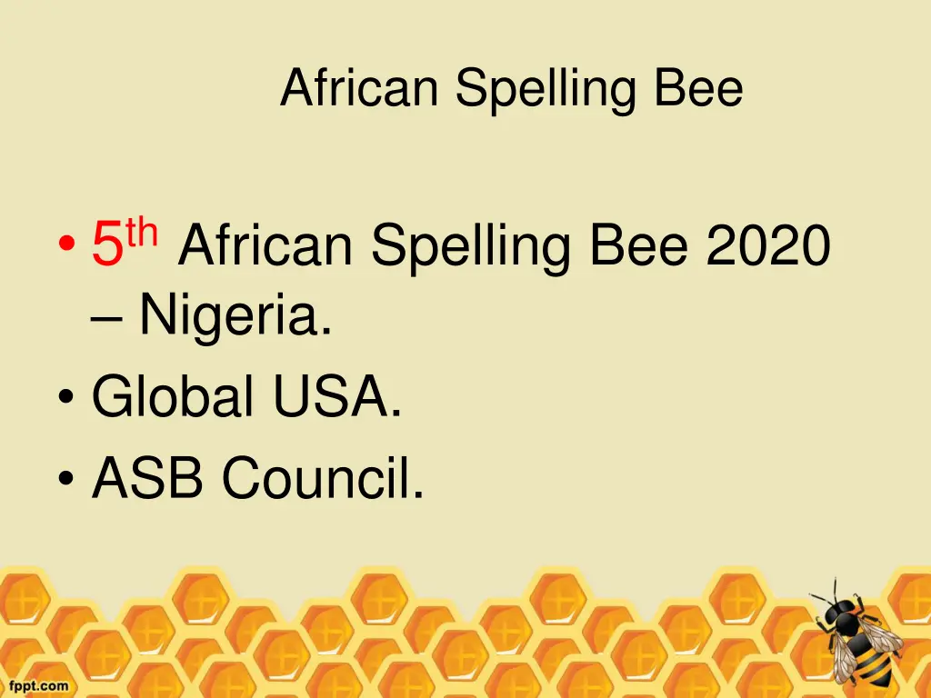 african spelling bee