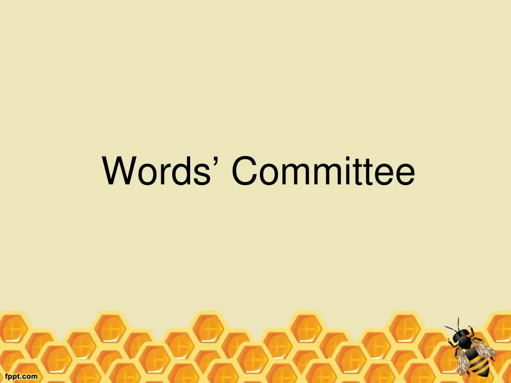 words committee