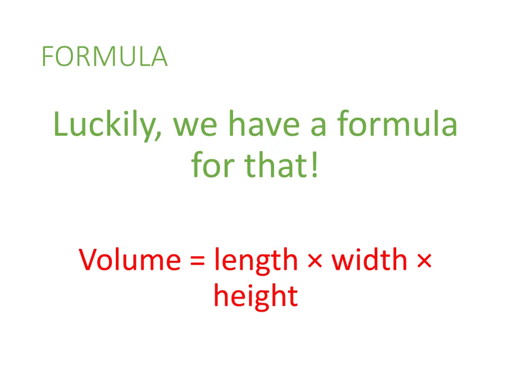 formula