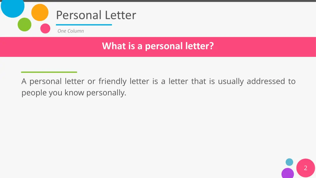 personal letter