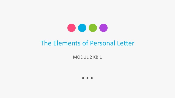 the elements of personal letter