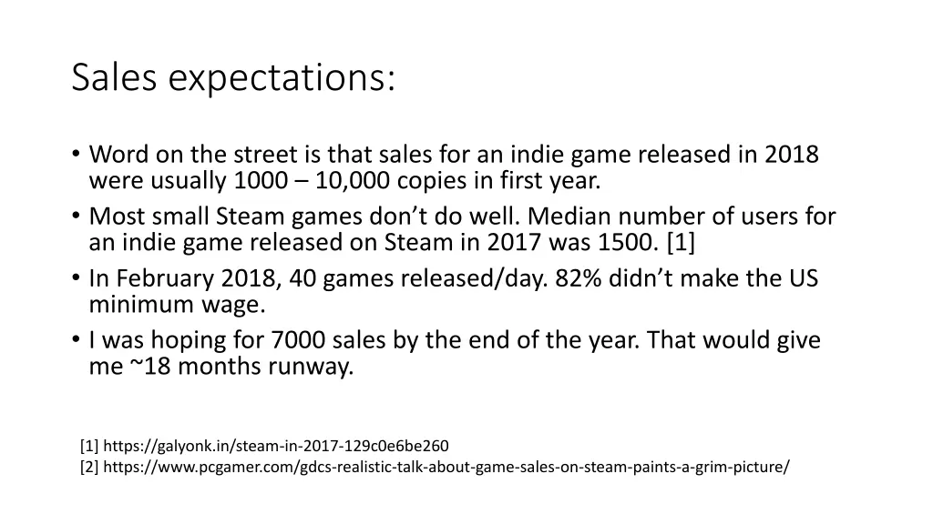 sales expectations