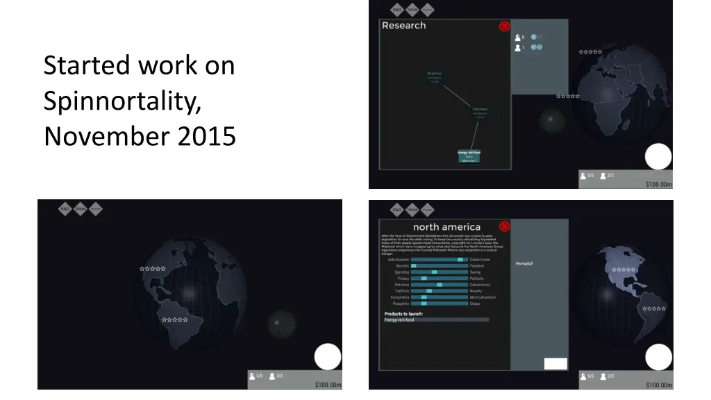 started work on spinnortality november 2015