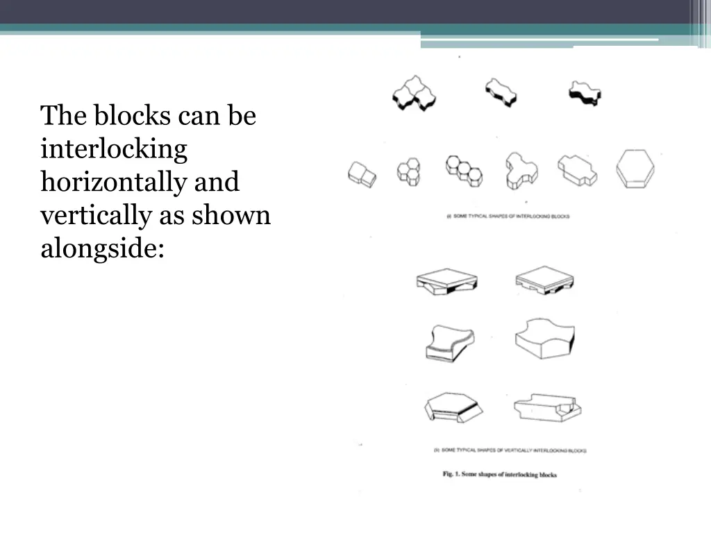 the blocks can be interlocking horizontally