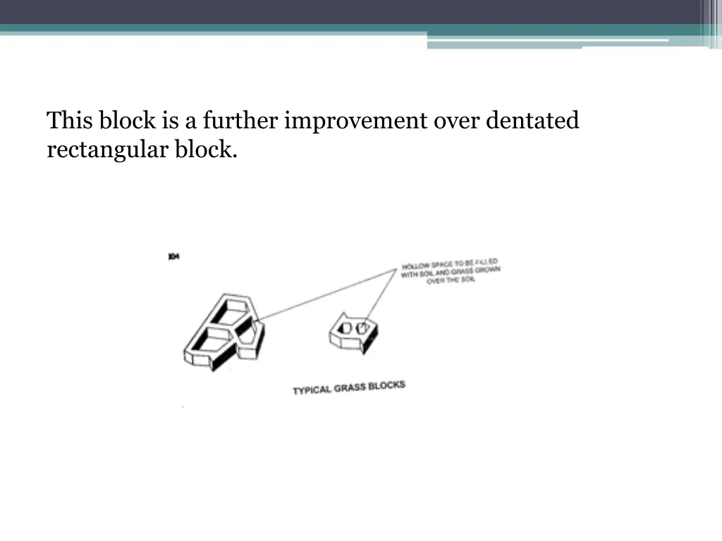 this block is a further improvement over dentated