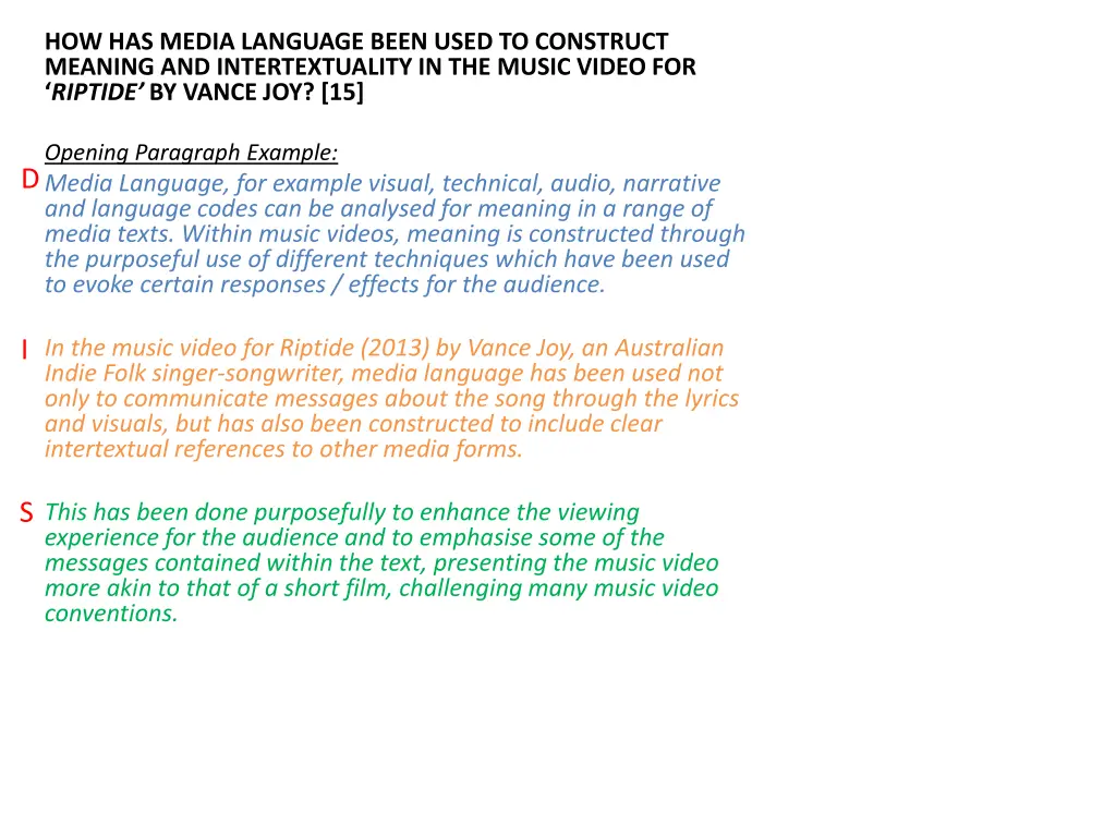 how has media language been used to construct 1