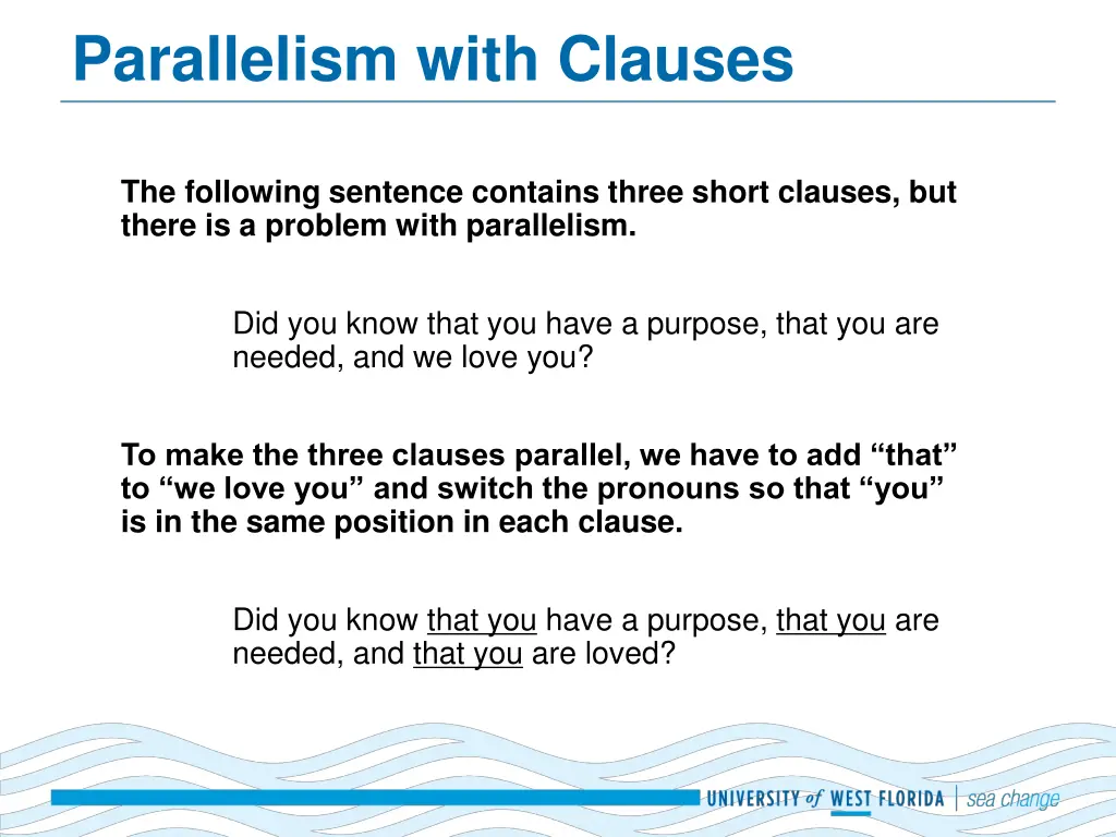 parallelism with clauses