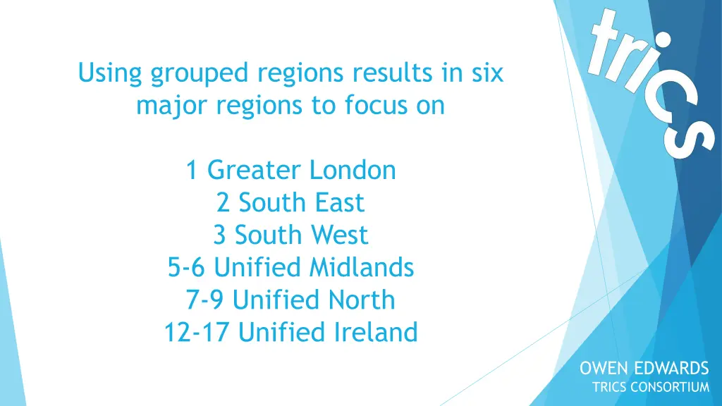 using grouped regions results in six major