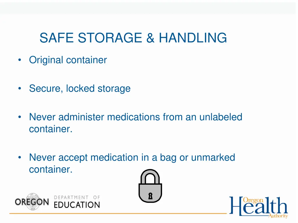 safe storage handling