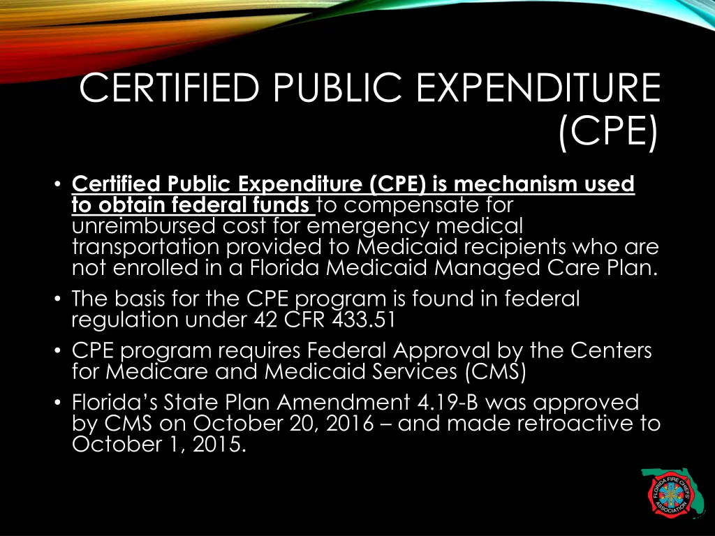 certified public expenditure