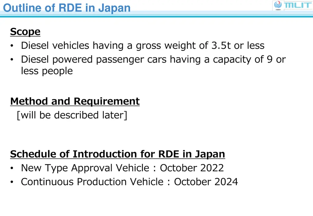 outline of rde in japan