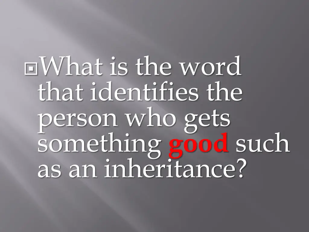 what is the word that identifies the person