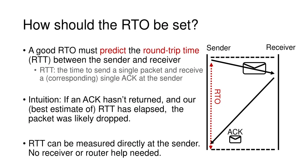 how should the rto be set