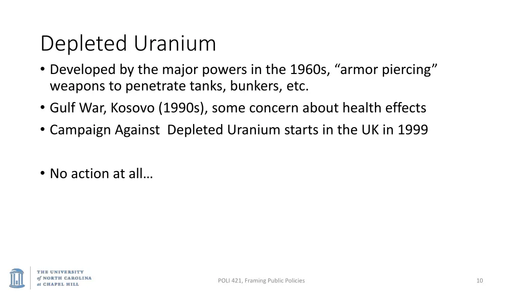 depleted uranium developed by the major powers